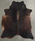 Chocolate X-Large Brazilian Cowhide Rug 7'6"H x 5'11"W #A54431 by Hudson Hides