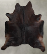Solid Black XX-Large Brazilian Cowhide Rug 7'10"H x 6'9"W #A54435 by Hudson Hides