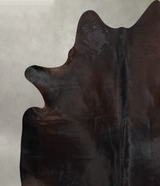 Solid Black XX-Large Brazilian Cowhide Rug 7'10"H x 6'9"W #A54435 by Hudson Hides