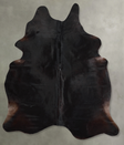 Solid Black X-Large Brazilian Cowhide Rug 7'5"H x 6'3"W #A54436 by Hudson Hides
