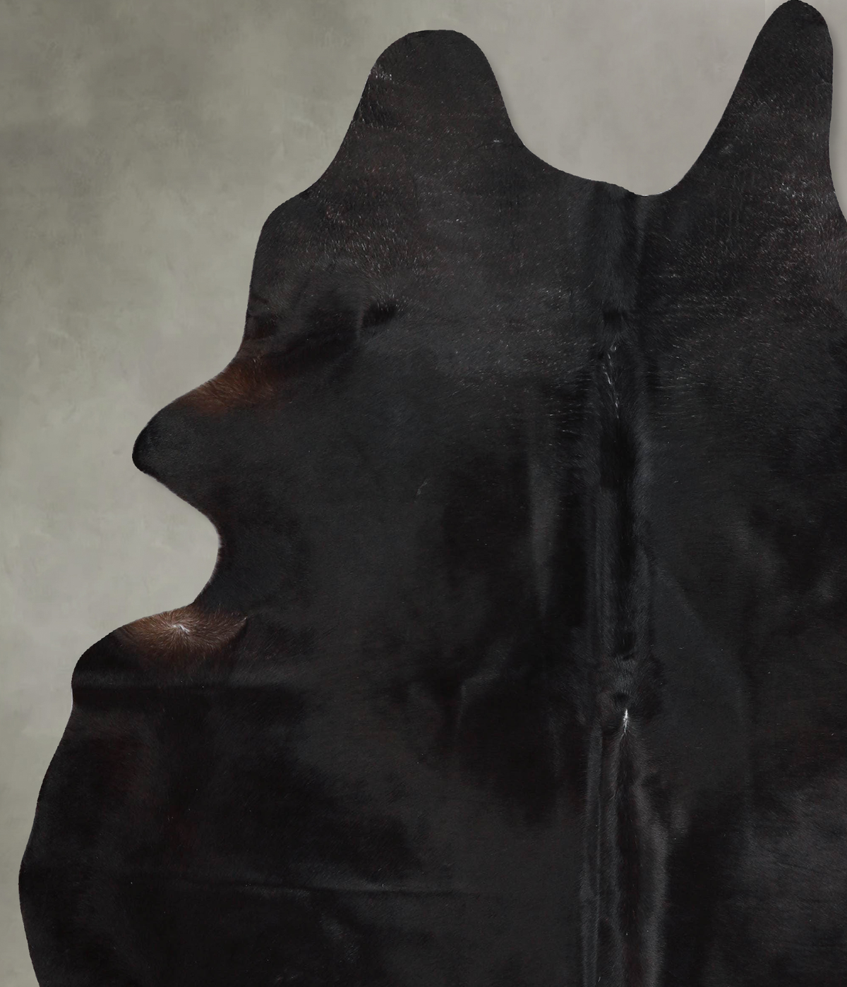 Solid Black X-Large Brazilian Cowhide Rug 7'5"H x 6'3"W #A54436 by Hudson Hides