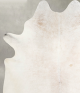 Ivory with Beige X-Large Brazilian Cowhide Rug 7'2"H x 6'1"W #A54438 by Hudson Hides