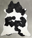 Black and White XX-Large Brazilian Cowhide Rug 7'9"H x 7'2"W #A54439 by Hudson Hides