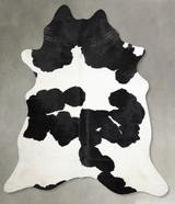 Black and White XX-Large Brazilian Cowhide Rug 7'9"H x 7'2"W #A54439 by Hudson Hides