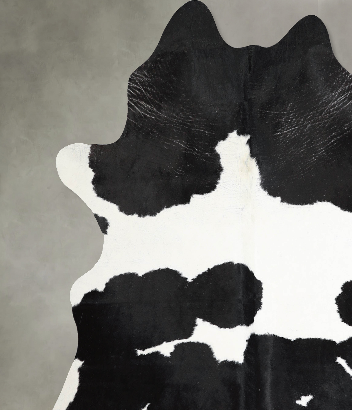 Black and White XX-Large Brazilian Cowhide Rug 7'9"H x 7'2"W #A54439 by Hudson Hides