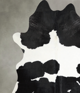 Black and White XX-Large Brazilian Cowhide Rug 7'9"H x 7'2"W #A54439 by Hudson Hides
