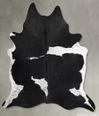 Black and White XX-Large Brazilian Cowhide Rug 7'10"H x 6'9"W #A54440 by Hudson Hides