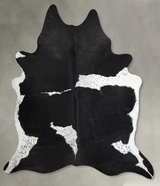 Black and White XX-Large Brazilian Cowhide Rug 7'10"H x 6'9"W #A54440 by Hudson Hides