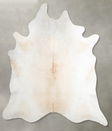 Ivory with Beige XX-Large Brazilian Cowhide Rug 8'10"H x 7'9"W #A54445 by Hudson Hides