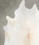 Ivory with Beige XX-Large Brazilian Cowhide Rug 8'10"H x 7'9"W #A54445 by Hudson Hides