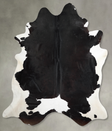 Black and White XX-Large Brazilian Cowhide Rug 9'3"H x 7'7"W #A54447 by Hudson Hides