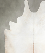 Ivory with Beige XX-Large Brazilian Cowhide Rug 9'10"H x 8'7"W #A54448 by Hudson Hides