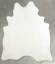 Solid White X-Large Brazilian Cowhide Rug 6'9"H x 6'3"W #A54449 by Hudson Hides