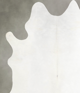 Solid White XX-Large Brazilian Cowhide Rug 7'7"H x 6'8"W #A54452 by Hudson Hides