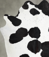 Black and White X-Large Brazilian Cowhide Rug 7'0"H x 6'3"W #A54453 by Hudson Hides