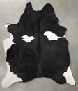 Black and White X-Large Brazilian Cowhide Rug 7'7"H x 6'2"W #A54456 by Hudson Hides