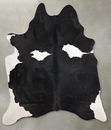 Black and White X-Large Brazilian Cowhide Rug 7'7"H x 6'2"W #A54456 by Hudson Hides