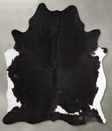 Black and White X-Large Brazilian Cowhide Rug 7'2"H x 6'0"W #A54458 by Hudson Hides
