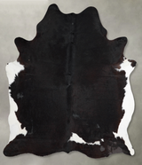 Black and White X-Large Brazilian Cowhide Rug 7'2"H x 6'0"W #A54458 by Hudson Hides