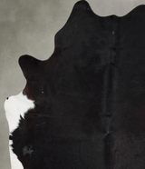 Black and White X-Large Brazilian Cowhide Rug 7'2"H x 6'0"W #A54458 by Hudson Hides