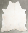 Ivory with Beige X-Large Brazilian Cowhide Rug 7'9"H x 6'2"W #A54459 by Hudson Hides