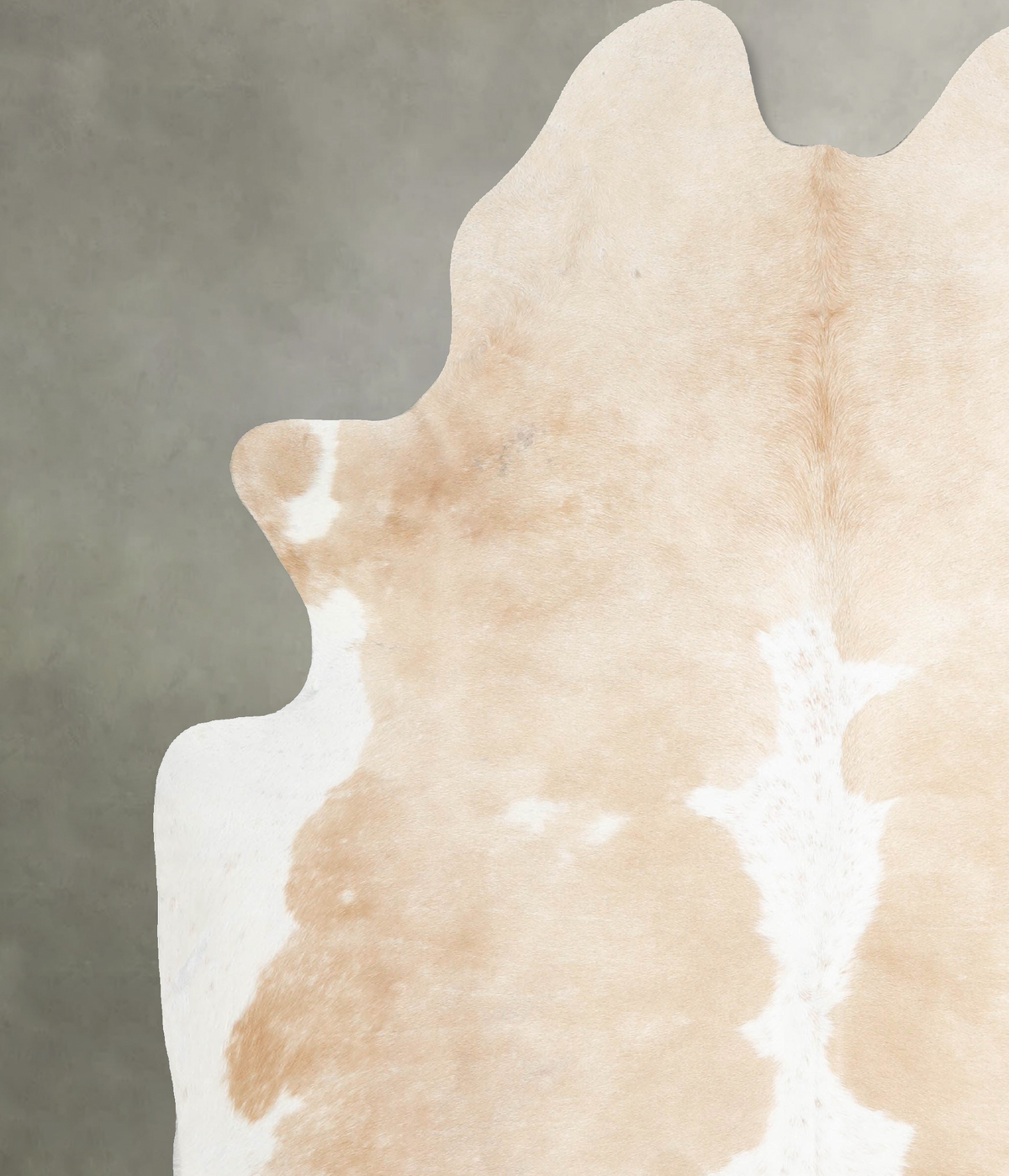 Beige and White X-Large Brazilian Cowhide Rug 7'6"H x 6'4"W #A54463 by Hudson Hides