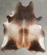 Grey with Beige XX-Large Brazilian Cowhide Rug 9'0"H x 6'10"W #A54464 by Hudson Hides