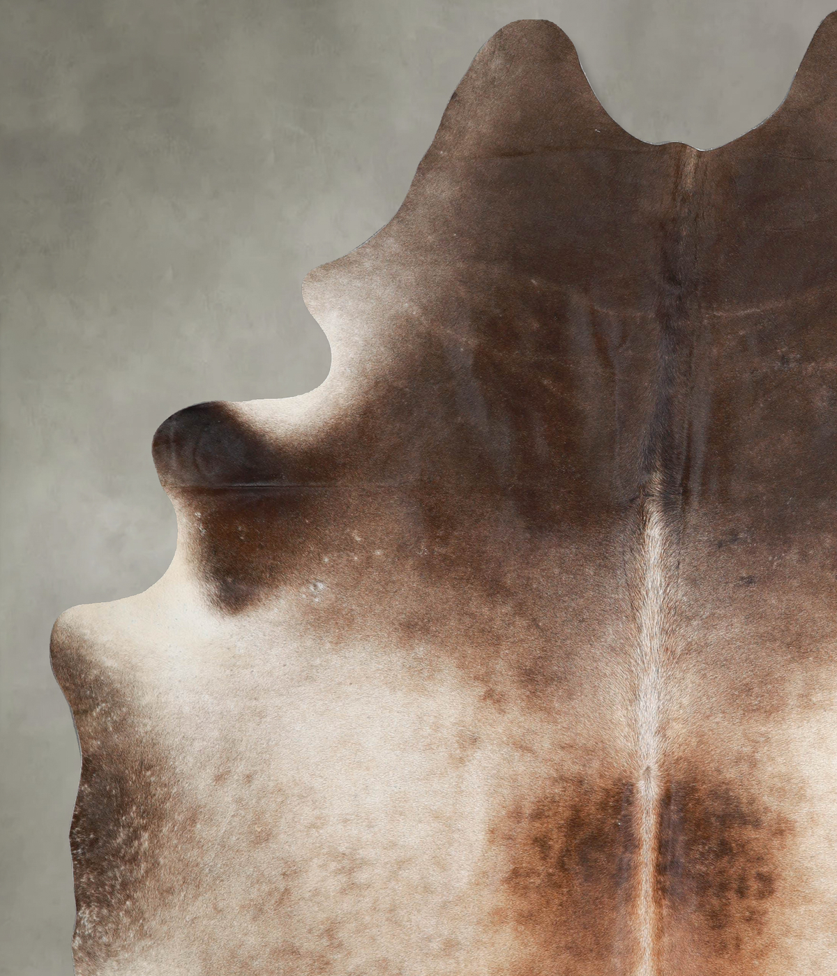 Grey with Beige XX-Large Brazilian Cowhide Rug 9'0"H x 6'10"W #A54464 by Hudson Hides