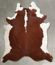 Brown and White Regular XX-Large Brazilian Cowhide Rug 8'3"H x 7'8"W #A54467 by Hudson Hides