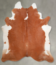 Brown and White Regular XX-Large Brazilian Cowhide Rug 7'11"H x 6'10"W #A54469 by Hudson Hides
