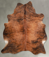 Medium Brindle X-Large Brazilian Cowhide Rug 7'8"H x 6'6"W #A54473 by Hudson Hides