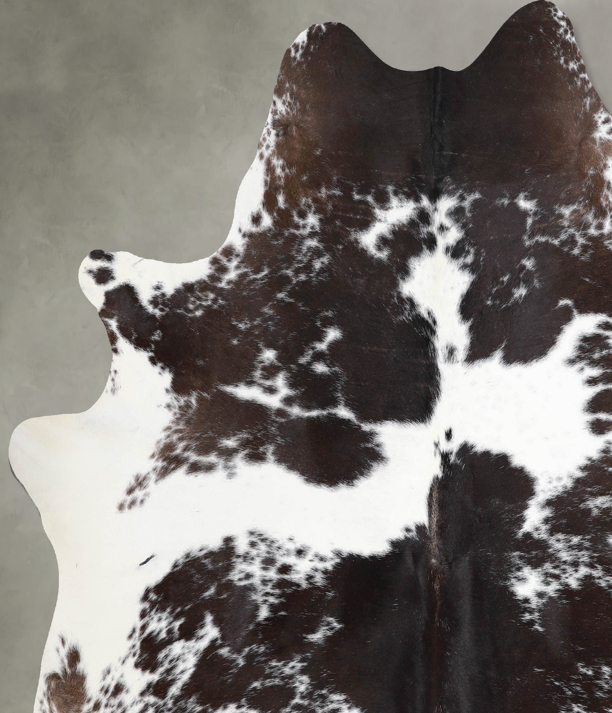 Chocolate and White XX-Large Brazilian Cowhide Rug 7'7"H x 6'7"W #A54475 by Hudson Hides