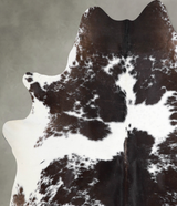 Chocolate and White XX-Large Brazilian Cowhide Rug 7'7"H x 6'7"W #A54475 by Hudson Hides