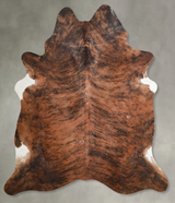 Dark Brindle XX-Large Brazilian Cowhide Rug 7'8"H x 6'9"W #A54477 by Hudson Hides