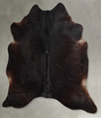 Solid Black XX-Large Brazilian Cowhide Rug 7'8"H x 6'11"W #A54479 by Hudson Hides