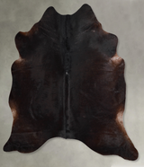 Solid Black XX-Large Brazilian Cowhide Rug 7'8"H x 6'11"W #A54479 by Hudson Hides