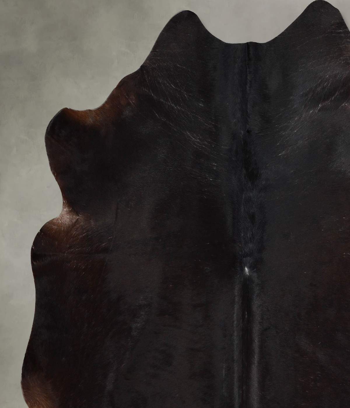 Solid Black XX-Large Brazilian Cowhide Rug 7'8"H x 6'11"W #A54479 by Hudson Hides