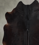 Solid Black XX-Large Brazilian Cowhide Rug 7'8"H x 6'11"W #A54479 by Hudson Hides