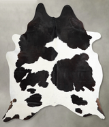 Black and White X-Large Brazilian Cowhide Rug 7'8"H x 6'5"W #A54480 by Hudson Hides