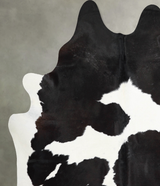 Black and White X-Large Brazilian Cowhide Rug 7'8"H x 6'5"W #A54480 by Hudson Hides