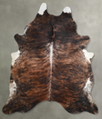 Dark Brindle XX-Large Brazilian Cowhide Rug 8'4"H x 7'3"W #A54484 by Hudson Hides