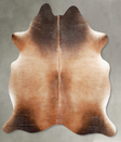 Light Caramel X-Large Brazilian Cowhide Rug 7'2"H x 6'1"W #A54485 by Hudson Hides