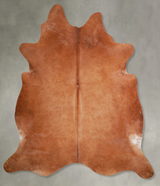 Solid Brown XX-Large Brazilian Cowhide Rug 7'10"H x 7'1"W #A54489 by Hudson Hides