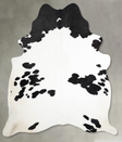 Black and White X-Large Brazilian Cowhide Rug 7'7"H x 6'1"W #A54490 by Hudson Hides