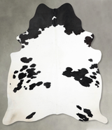 Black and White X-Large Brazilian Cowhide Rug 7'7"H x 6'1"W #A54490 by Hudson Hides