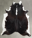 Chocolate and White XX-Large Brazilian Cowhide Rug 7'10"H x 6'6"W #A54494 by Hudson Hides