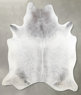 Medium Grey X-Large Brazilian Cowhide Rug 7'3"H x 6'3"W #A54497 by Hudson Hides