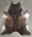 Grey with Beige XX-Large Brazilian Cowhide Rug 7'9"H x 6'10"W #A54501 by Hudson Hides