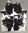 Black and White X-Large Brazilian Cowhide Rug 7'0"H x 5'9"W #A54502 by Hudson Hides