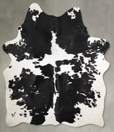 Black and White X-Large Brazilian Cowhide Rug 7'0"H x 5'9"W #A54502 by Hudson Hides